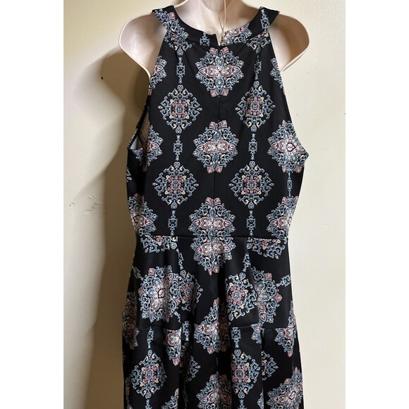 Mossimo Women's Dress Sleeveless Size XXL Floral Black Knee Length A-Line - Picture 7 of 10